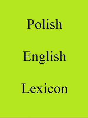 cover image of Polish English Lexicon